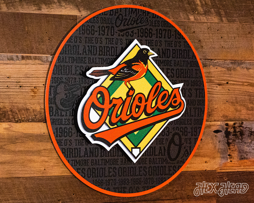 Baltimore Orioles CRAFT SERIES 3D Embossed Metal Wall Art