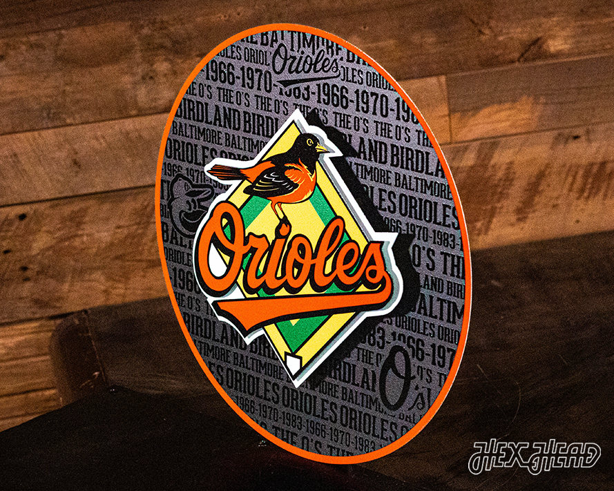 Baltimore Orioles CRAFT SERIES 3D Embossed Metal Wall Art