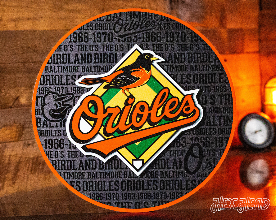 Baltimore Orioles CRAFT SERIES 3D Embossed Metal Wall Art