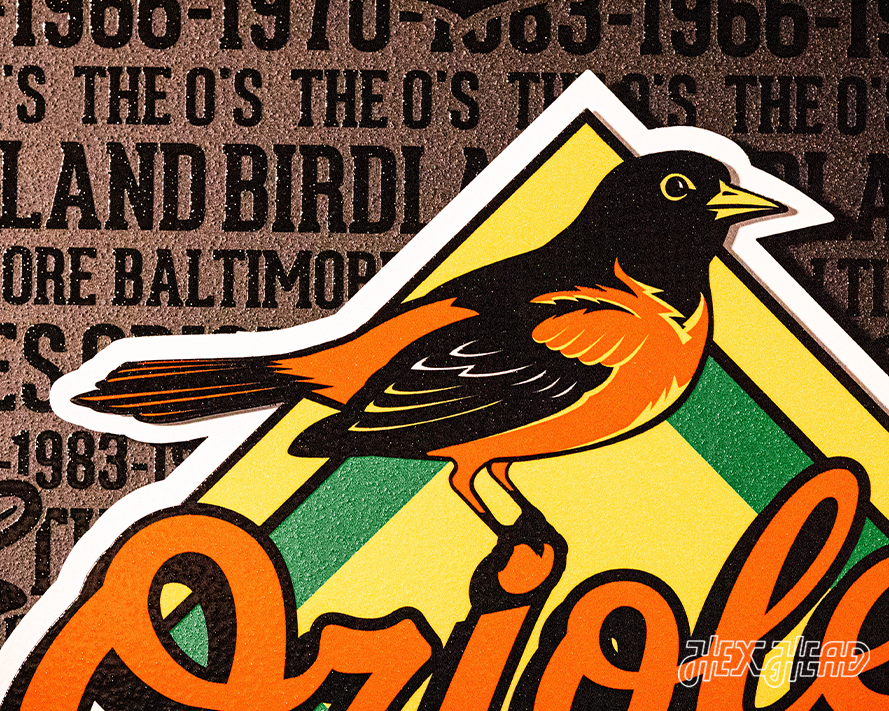 Baltimore Orioles CRAFT SERIES 3D Embossed Metal Wall Art