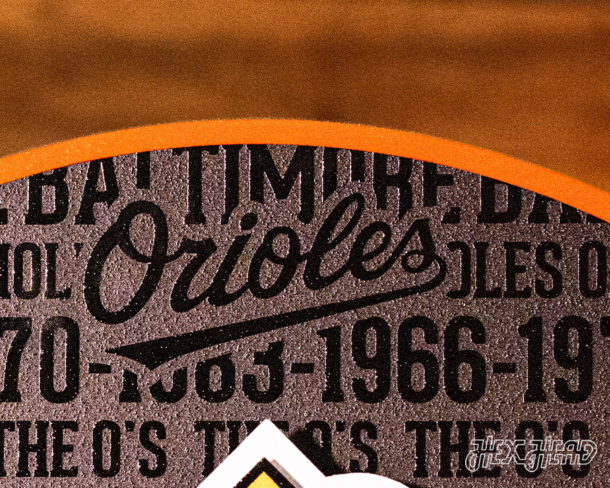 Baltimore Orioles CRAFT SERIES 3D Embossed Metal Wall Art