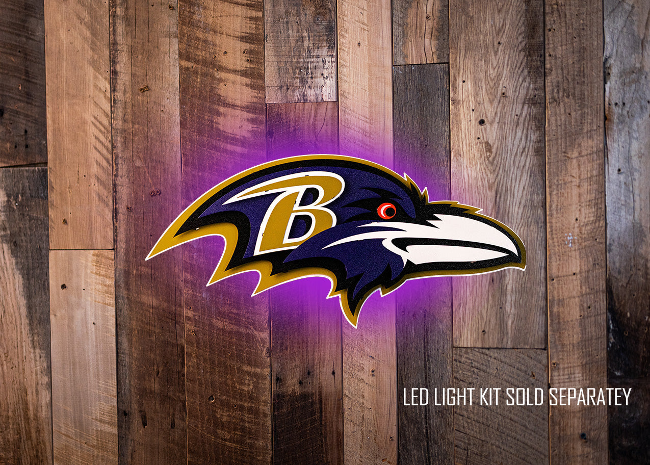 Baltimore Ravens "Raven Mascot" 3D Vintage Metal Wall Art