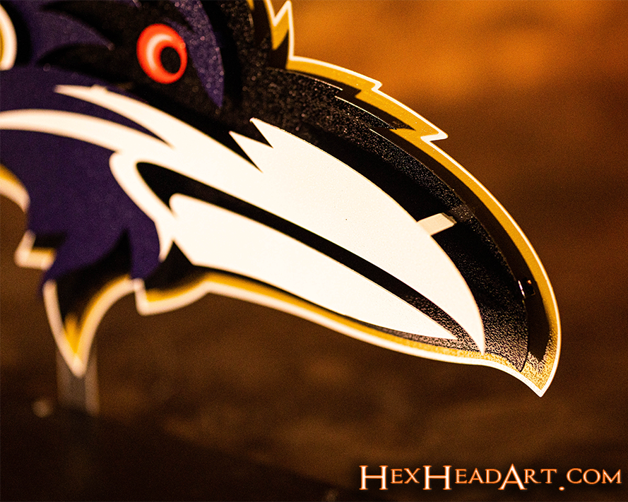 Baltimore Ravens "Raven Mascot" 3D Vintage Metal Wall Art