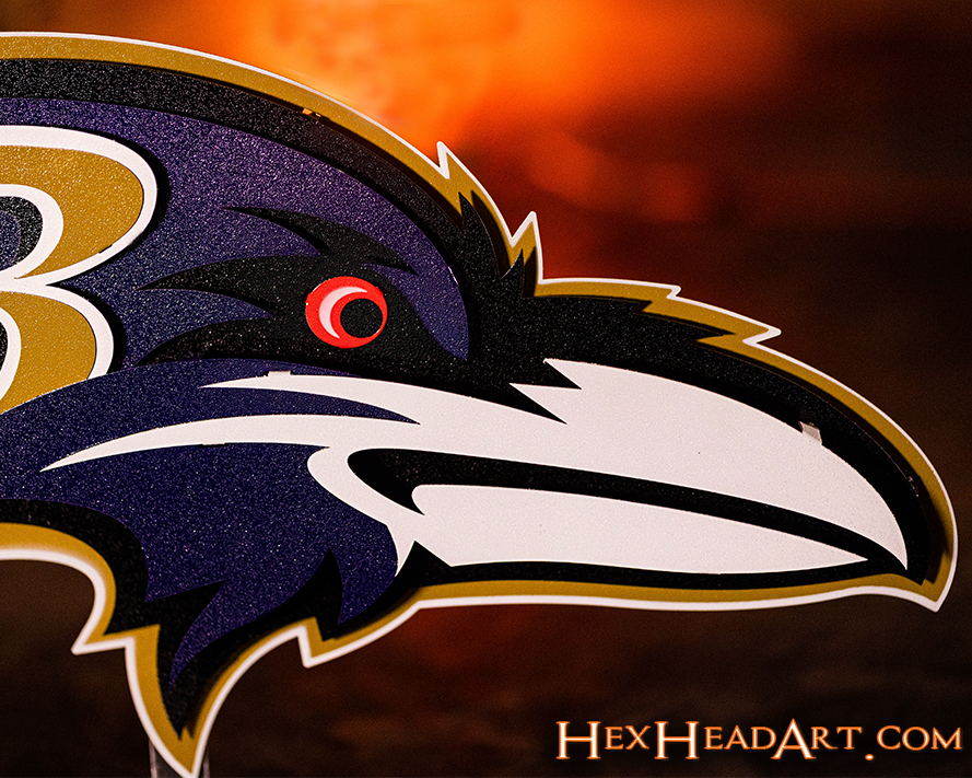 Baltimore Ravens "Raven Mascot" 3D Vintage Metal Wall Art