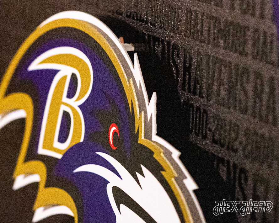 Baltimore Ravens CRAFT SERIES 3D Embossed Metal Wall Art