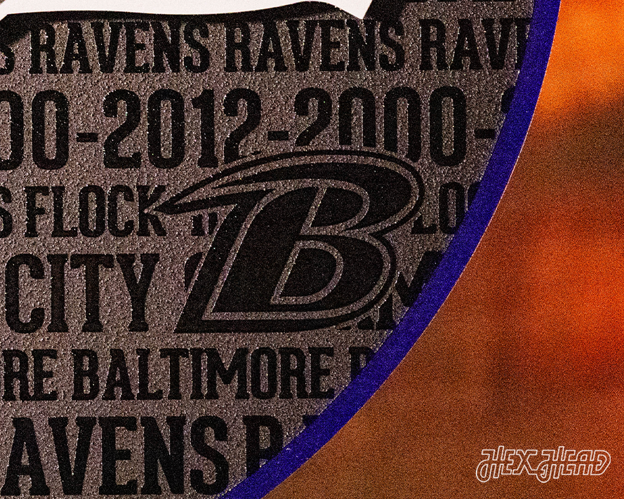 Baltimore Ravens CRAFT SERIES 3D Embossed Metal Wall Art