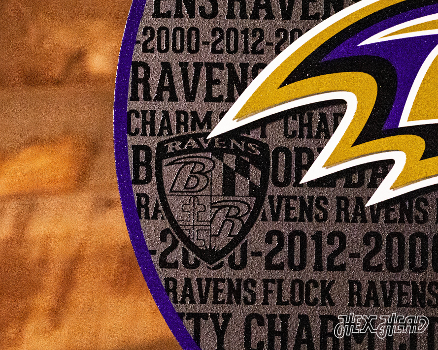 Baltimore Ravens CRAFT SERIES 3D Embossed Metal Wall Art