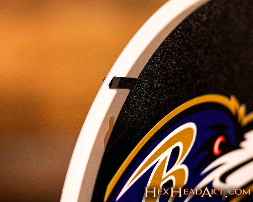 BLITZ Collection - 8 Layer Baltimore Ravens Helmet 3D Vintage Metal Wall Art