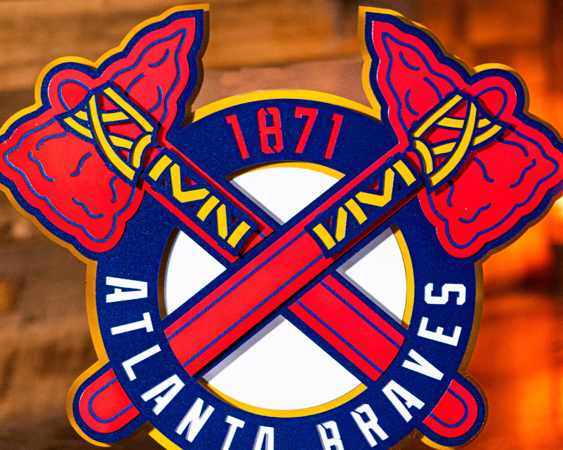 Atlanta Braves 7 layer "1871" Cooperstown  3D Metal Wall Art