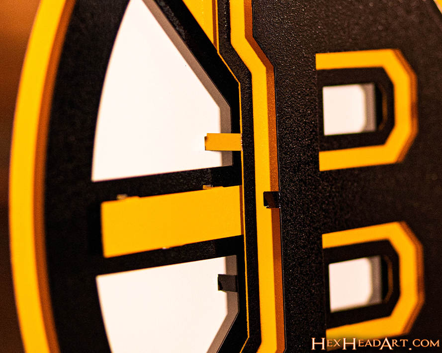 Boston Bruins NHL 3D Vintage Metal Wall Art