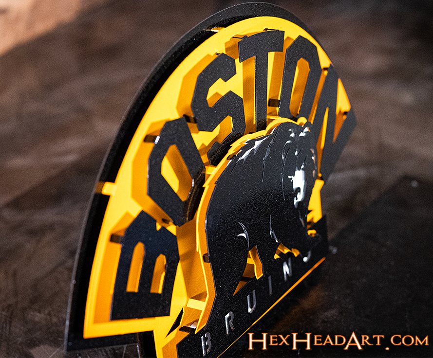 Boston Bruins RETRO 3D Vintage Metal Wall Art