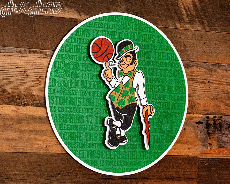 Boston Celtics CRAFT SERIES 3D Embossed Metal Wall Art