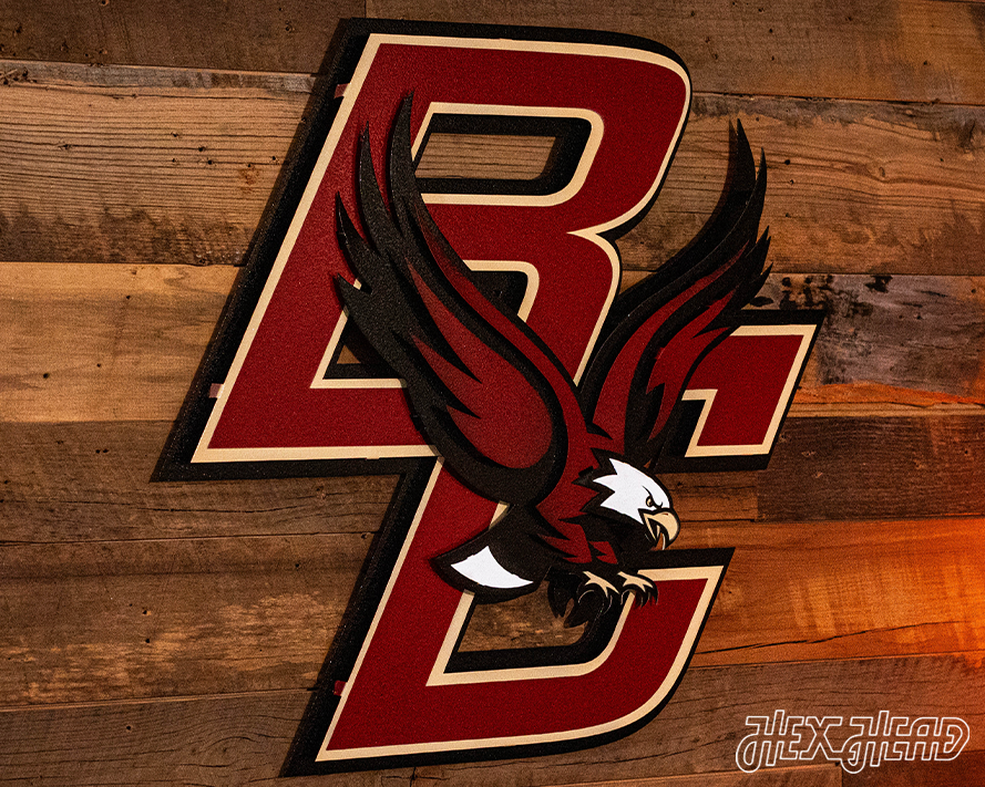 Boston College Eagles 3D Vintage Metal Wall Art