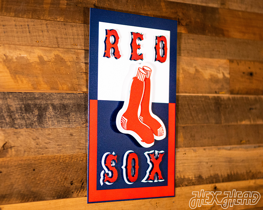 Boston Red Sox "60s Retro Banner" 3D Metal Wall Art