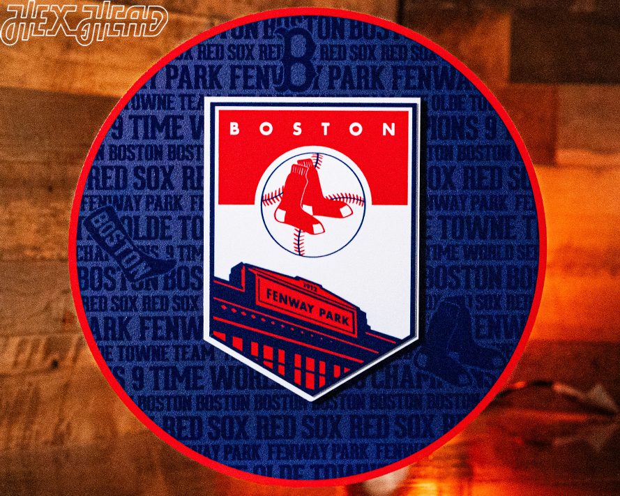 Boston Red Sox Fenway Park CRAFT SERIES 3D Embossed Metal Wall Art