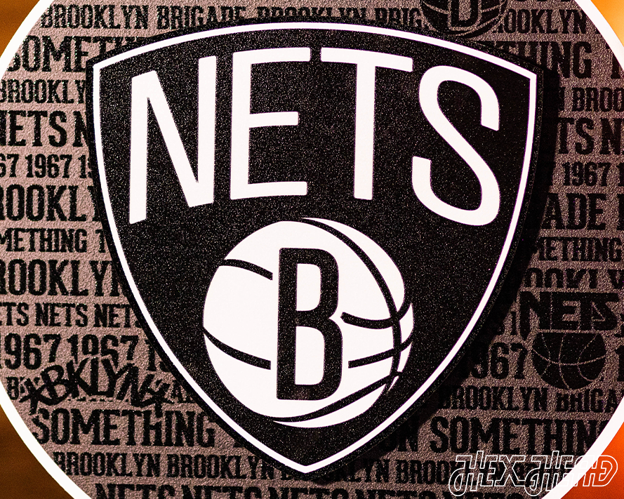 Brooklyn Nets CRAFT SERIES 3D Vintage Metal Wall Art