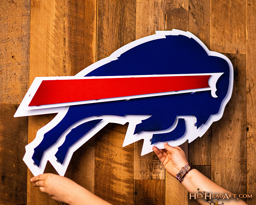 Buffalo Bills 3D Vintage Metal Wall Art