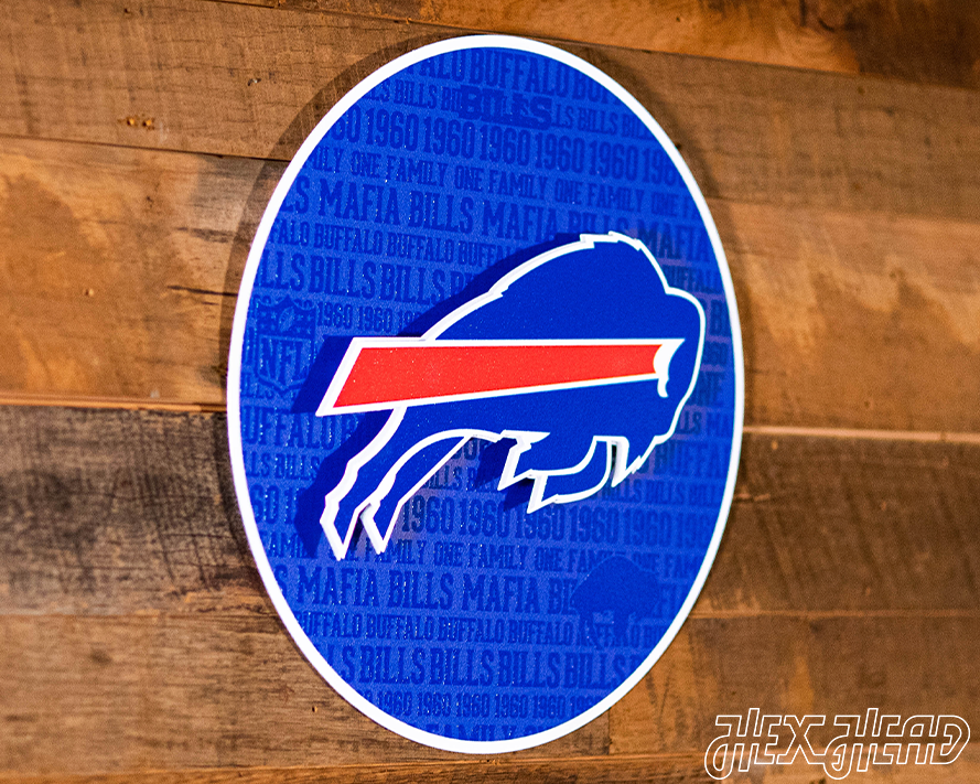 Buffalo Bills CRAFT SERIES 3D Embossed Metal Wall Art