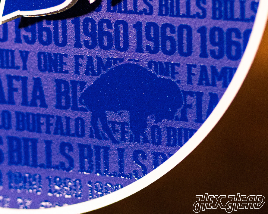 Buffalo Bills CRAFT SERIES 3D Embossed Metal Wall Art