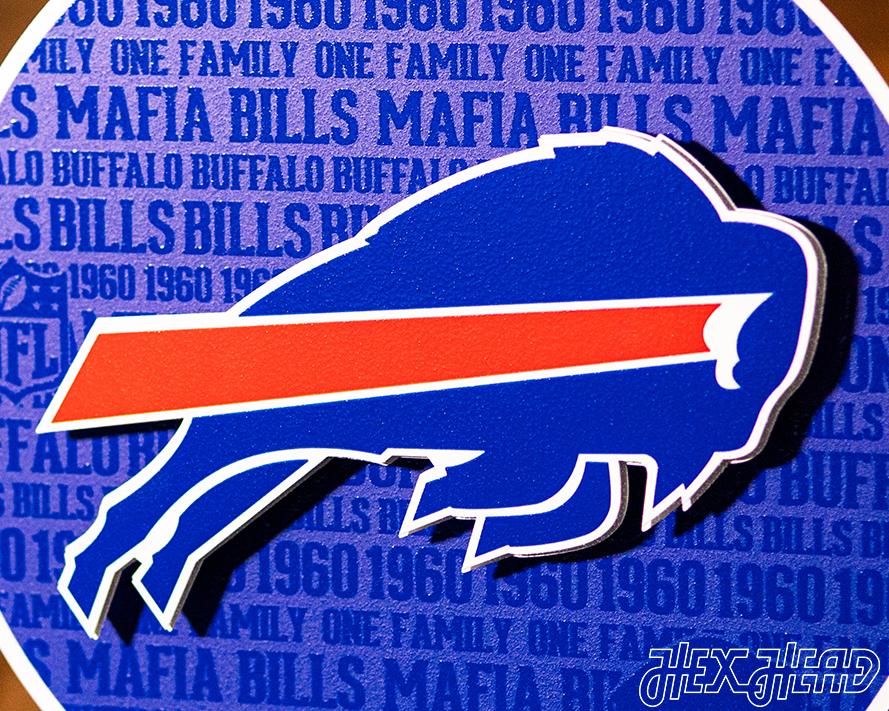 Buffalo Bills CRAFT SERIES 3D Embossed Metal Wall Art