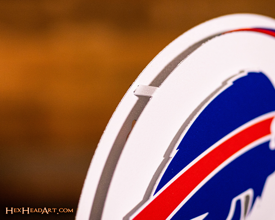 BLITZ Collection - 8 Layer Buffalo Bills Helmet 3D Vintage Metal Wall Art