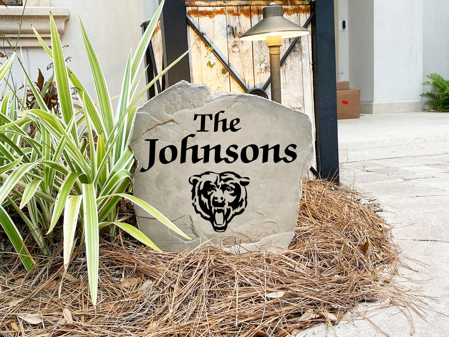 Chicago Bears Design-A-Stone Landscape Art Family Name