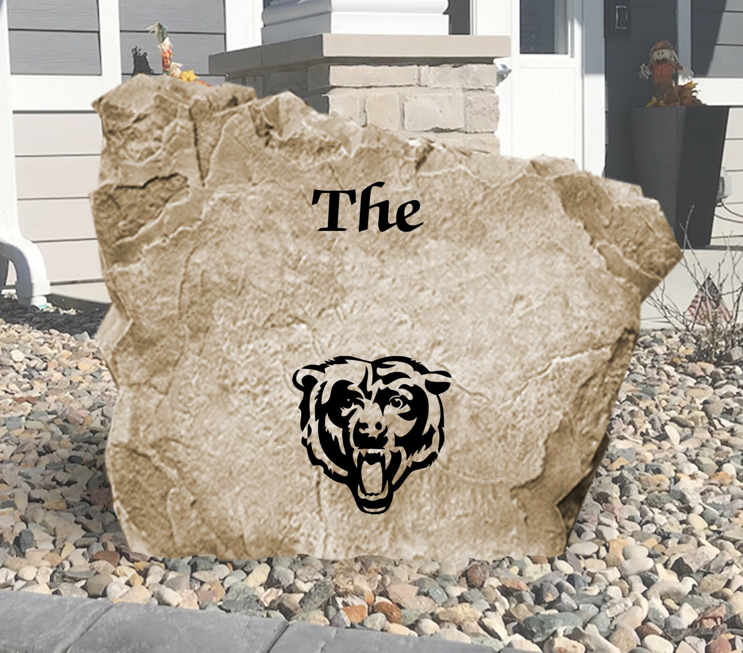 Chicago Bears Design-A-Stone Landscape Art Family Name