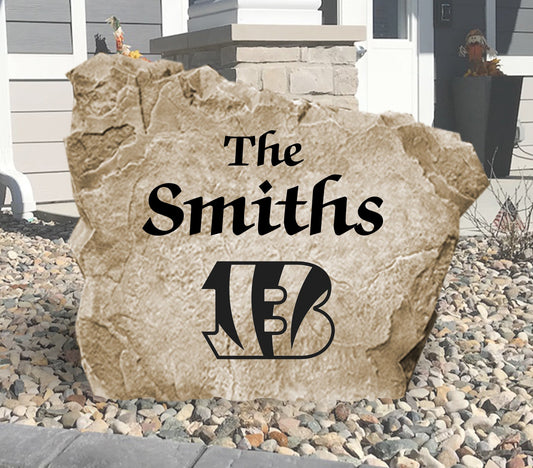 Cincinnati Bengals Design-A-Stone Landscape Art Family Name