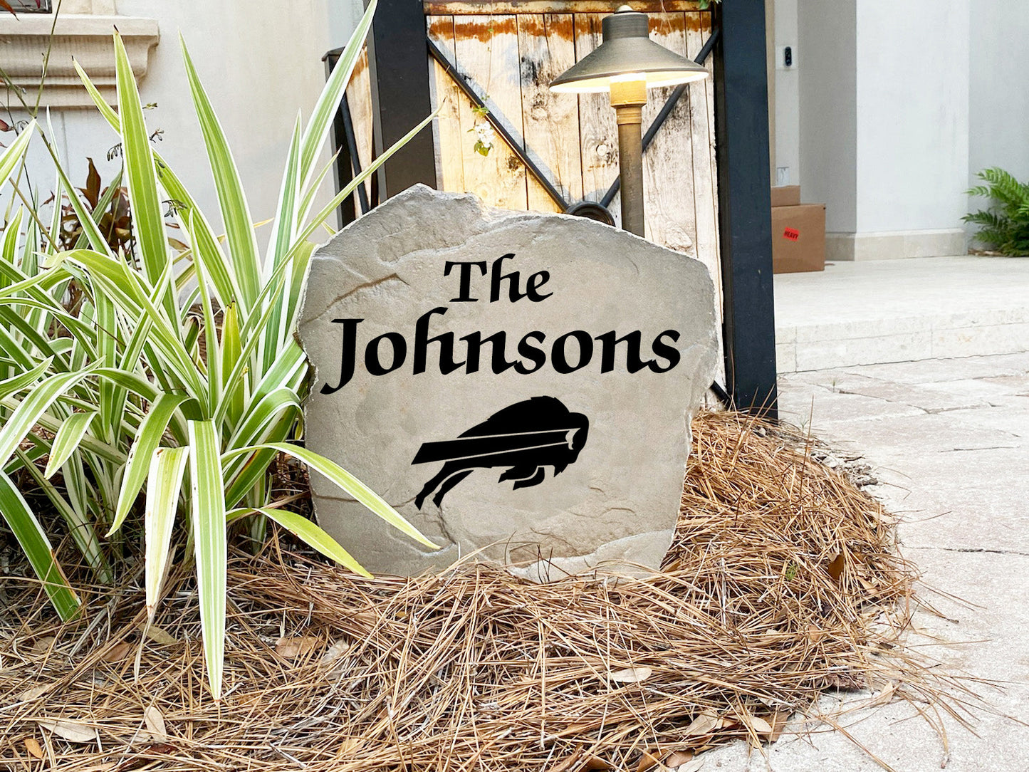 Buffalo Bills Design-A-Stone Landscape Art Family Name