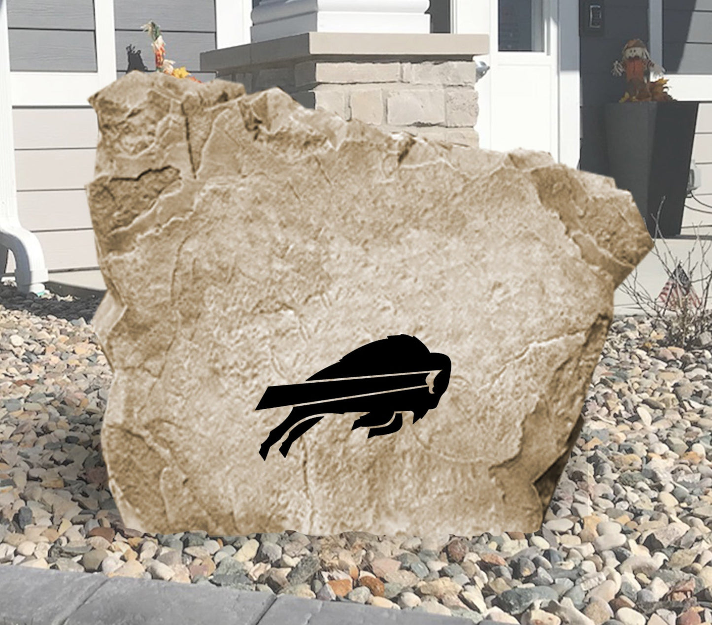 Buffalo Bills Design-A-Stone Landscape Art Address Stone