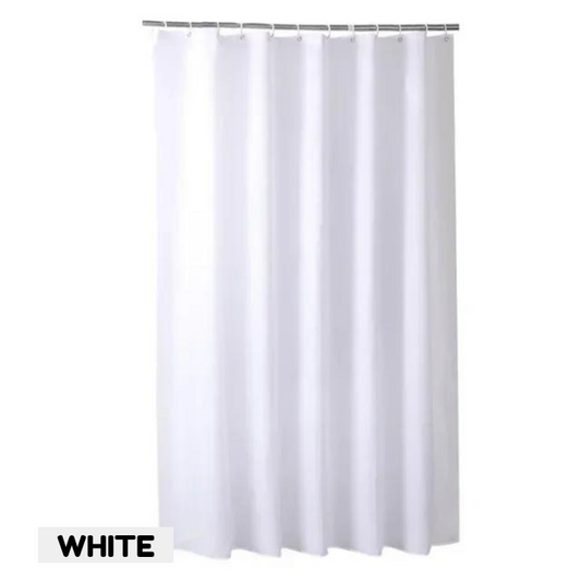 Premium Dacron Shower Curtains Thick, Solid Color with Hooks - Perfect for Hotel Bathroom Elegance