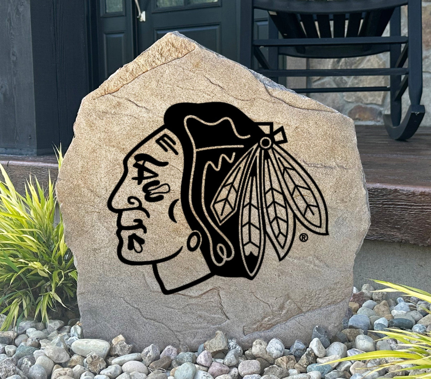 Chicago Blackhawks Design-A-Stone Landscape Art