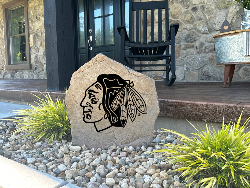 Chicago Blackhawks Design-A-Stone Landscape Art