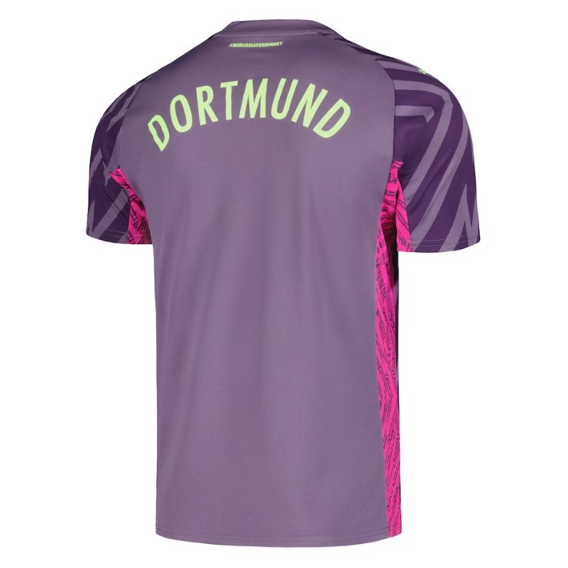 Borussia Dortmund 2023/24 Short Sleeve Goalkeeper Custom Jersey - Purple