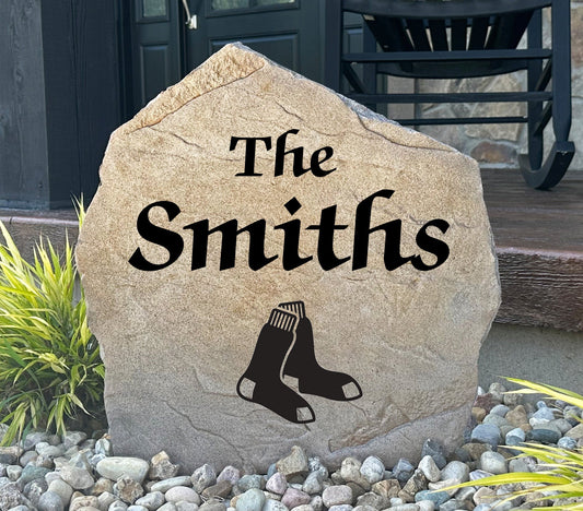 Boston Red Sox Design-A-Stone Landscape Art Family Name