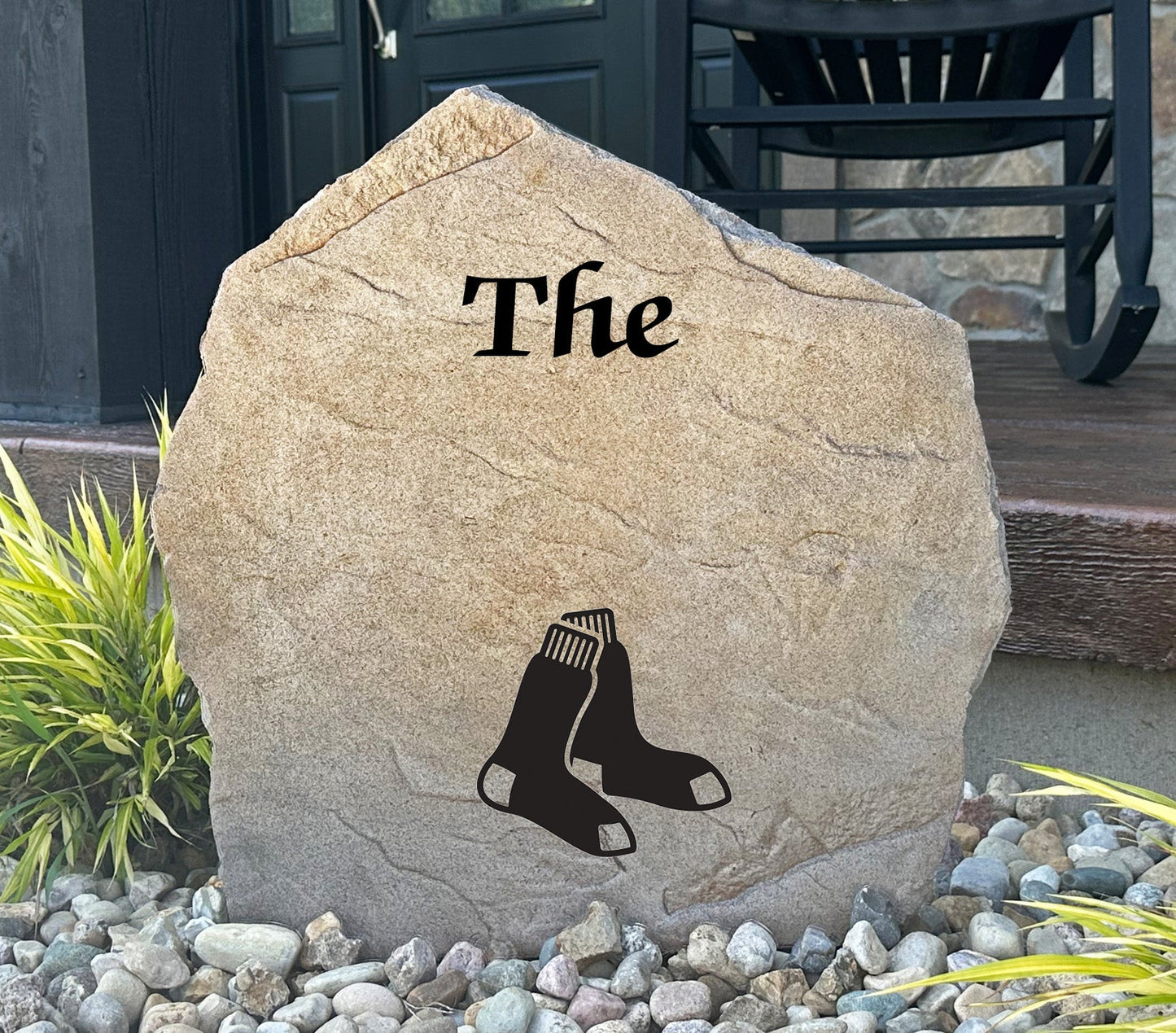 Boston Red Sox Design-A-Stone Landscape Art Family Name