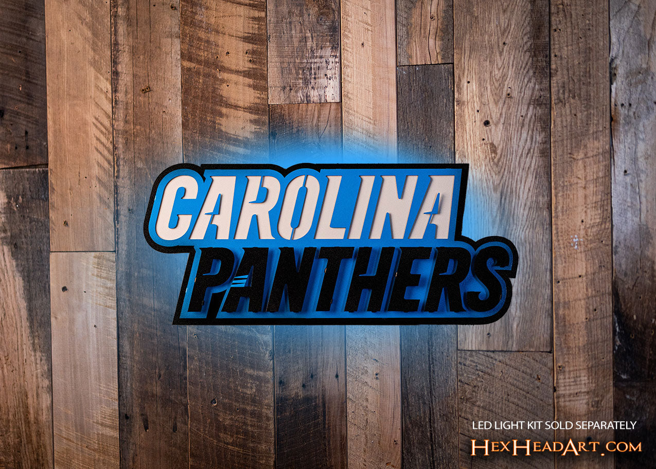 Carolina Panthers Namemark 3D Vintage Metal Wall Art