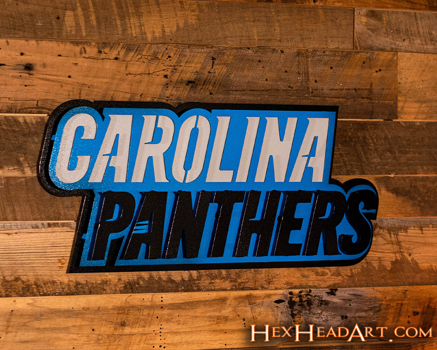 Carolina Panthers Namemark 3D Vintage Metal Wall Art