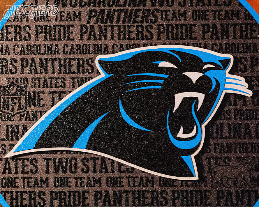 Carolina Panthers CRAFT SERIES 3D Embossed Metal Wall Art