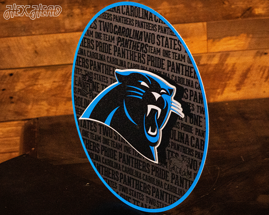 Carolina Panthers CRAFT SERIES 3D Embossed Metal Wall Art