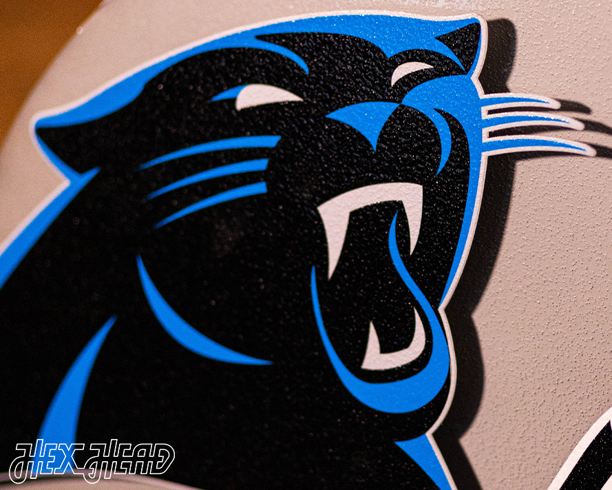 BLITZ Collection - 8 Layer Carolina Panthers Helmet 3D Vintage Metal Wall Art