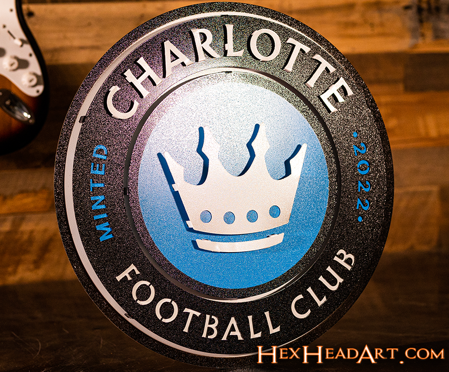 Charlotte FC 3D Vintage Metal Wall Art