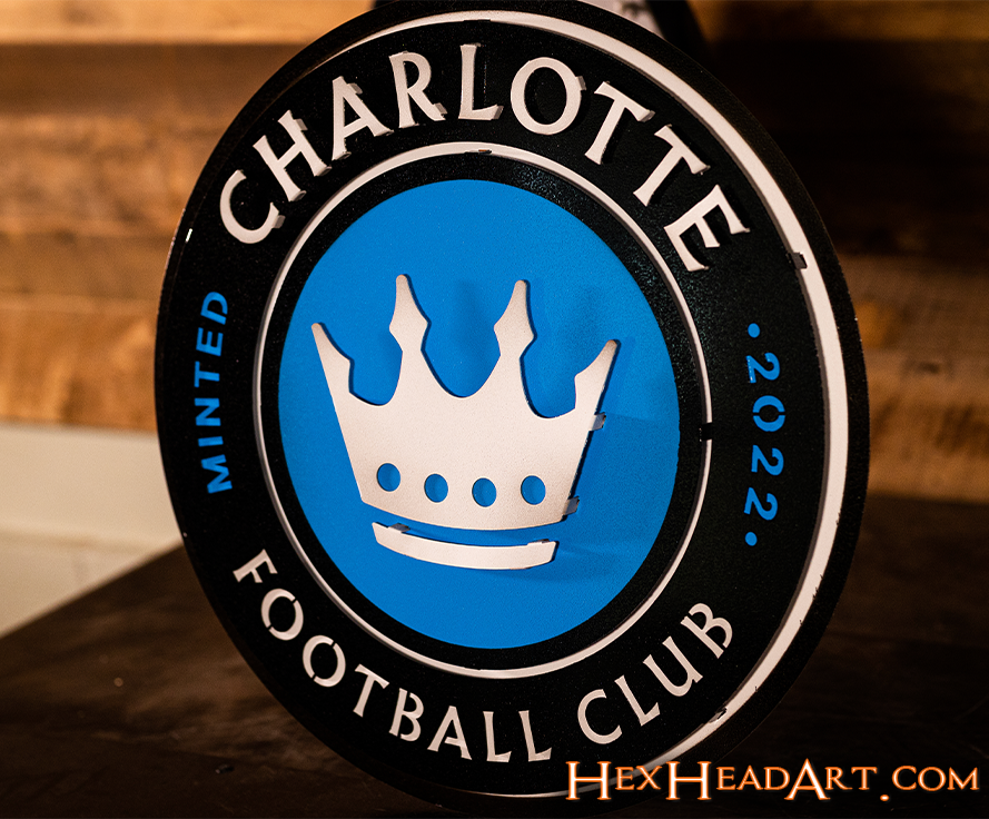 Charlotte FC 3D Vintage Metal Wall Art