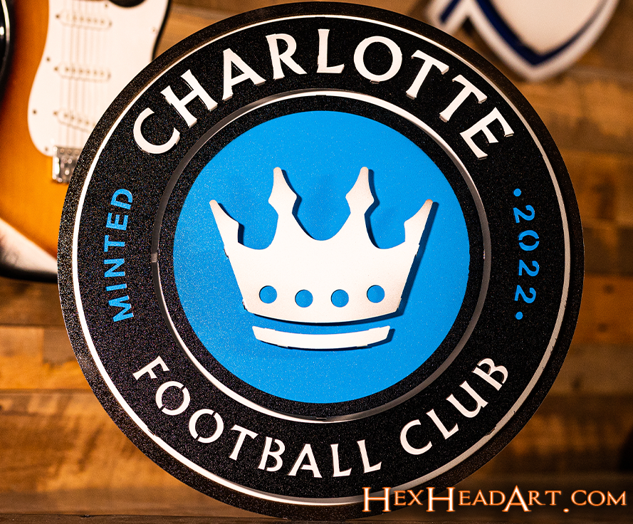 Charlotte FC 3D Vintage Metal Wall Art