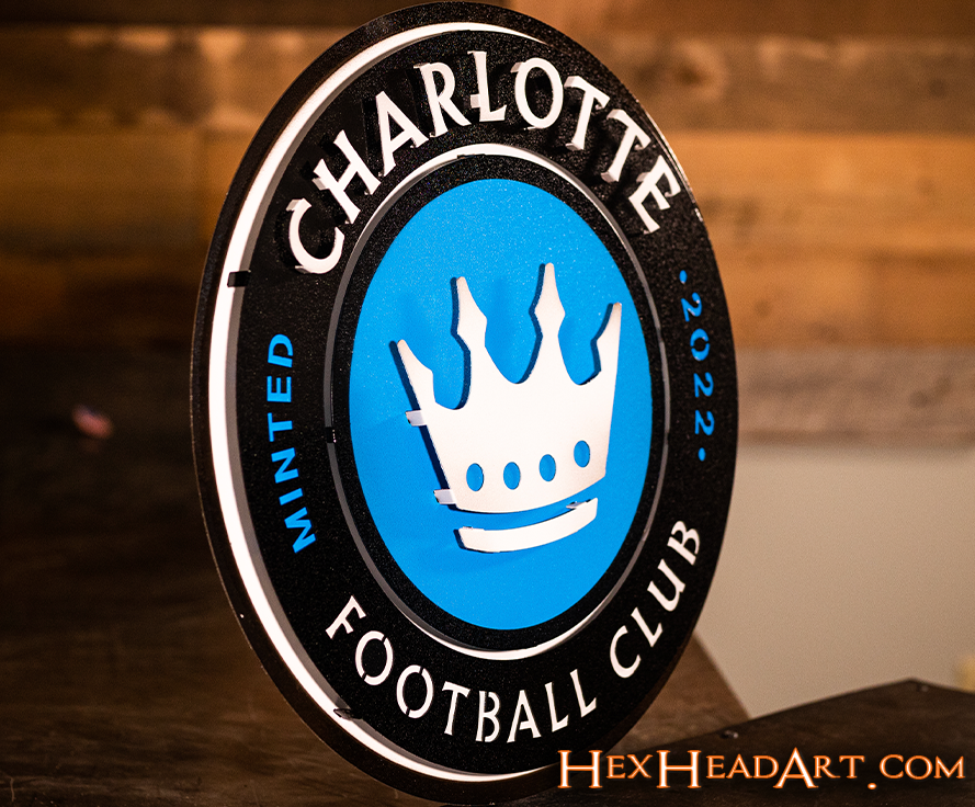 Charlotte FC 3D Vintage Metal Wall Art