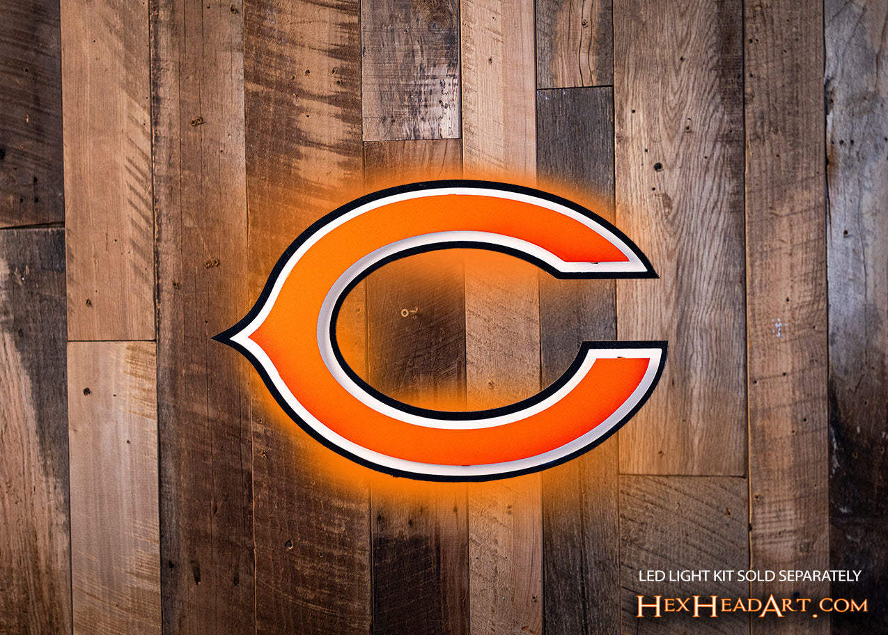 Chicago Bears "C" 3D Vintage Metal Wall Art