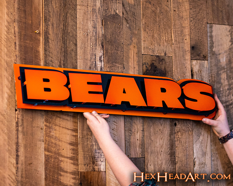 Chicago "BEARS" 3D Vintage Metal Wall Art