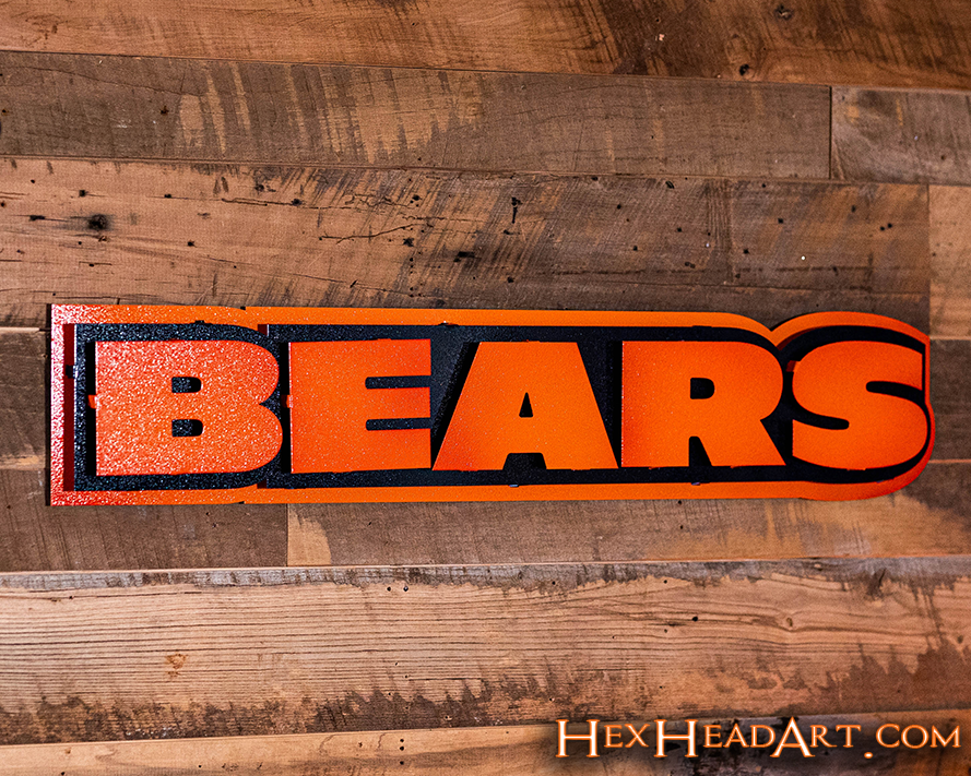 Chicago "BEARS" 3D Vintage Metal Wall Art