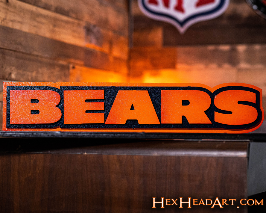 Chicago "BEARS" 3D Vintage Metal Wall Art