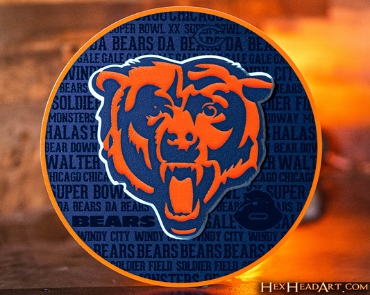 Chicago Bears CRAFT SERIES 3D Embossed Metal Wall Art